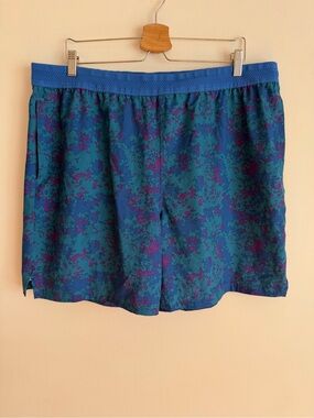 Fabletics The Fundamental Short Blue Teal Purple Digital Camo Training Mens XXL